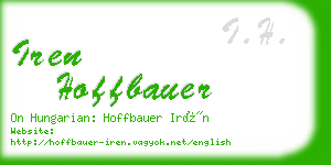 iren hoffbauer business card